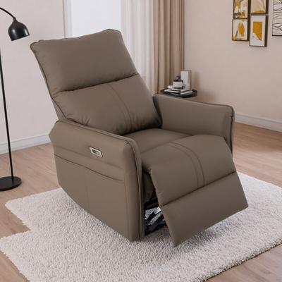 PU Power Swivel Rocker Recliner with 270° Swivel, Electric Reclining & USB Ports for Living Room, Bedroom & Nursery
