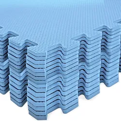 Casaria monzana Bodenschutz-/Puzzlematte 16-tlg. Blau 180x180x1cm