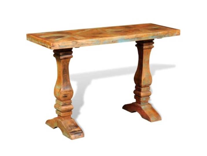 TEKGHUT Konsolentisch Aus Altholz Massiv, Recyceltes Holz, k-Stil Stabile Massivholzplatte, Unikat durch Altholz, nachhaltige Fertigung, Vintage-Design