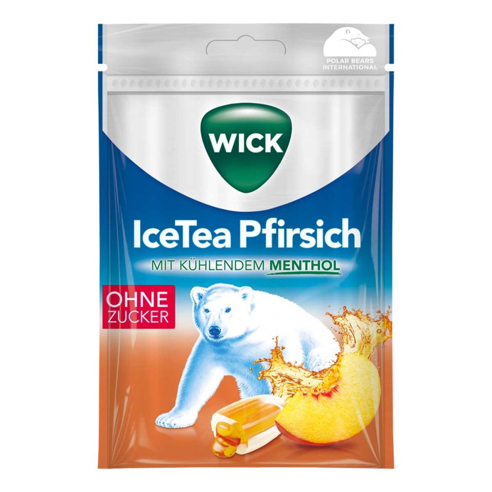 Dallmann's Pharma Candy GmbH Wick Icetea Pfirsich Bonbons ohne Zucker 18165670