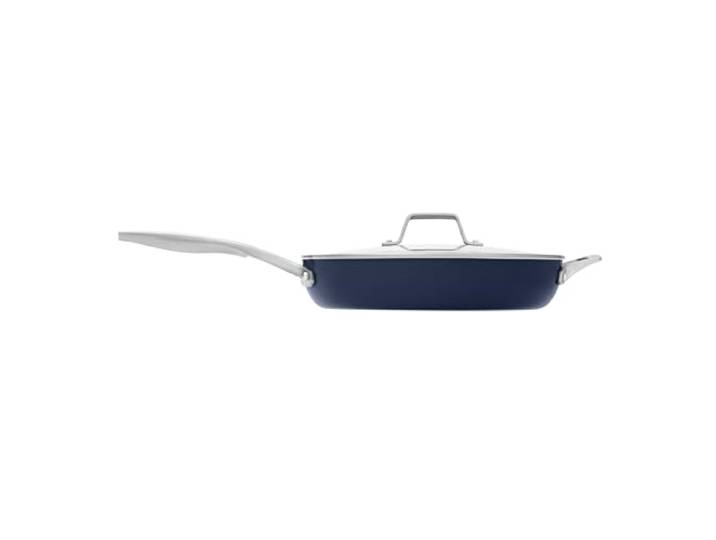 Calphalon® Premier Keramik-Bratpfanne mit Deckel, antihaftbeschichtet, 30,5 cm, Mitternachtsblau