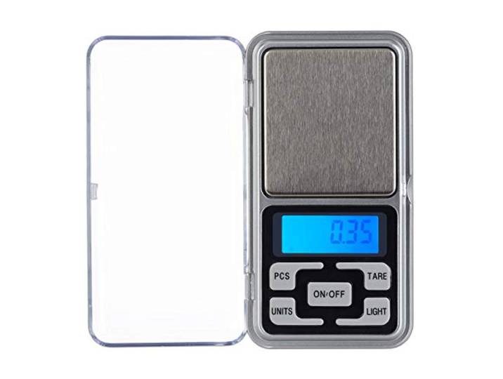 Relaxdays Balance de précision Portable\, Microbalance de Poche\, Mini\, Bijoux\, Or\, Jusqu’à 200 g\, Graduée 0\,01 g\, Argenté
