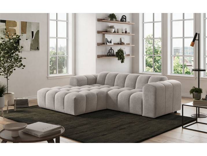 OTTO home Ecksofa Rocco L-Form, B: 248 cm, modernes Bubble-Sofa, großzügiger Sitzkomfort, Wohnlandschaft-Charakter, frei stellbar, modernes Design