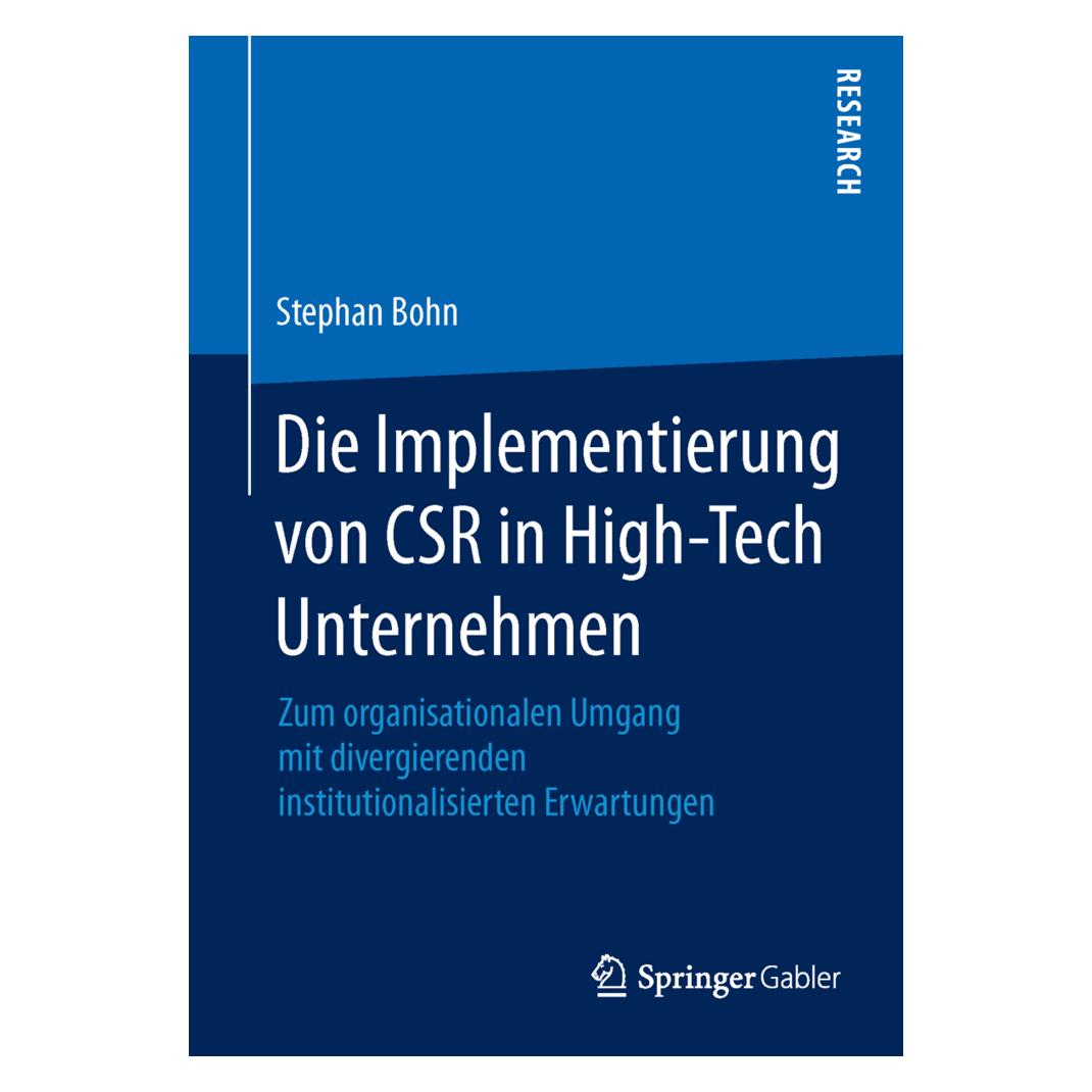 Springer Die Implementierung von CSR in High-Tech Unternehmen (Deutsch, Stephan Bohn) (8169576)