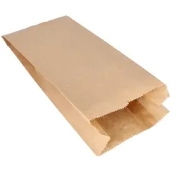 Papstar 1000 Papierfaltenbeutel gefädelt Kraftpapier 28 cm x 13 cm x 7 cm braun Füllinhalt 1,5 kg