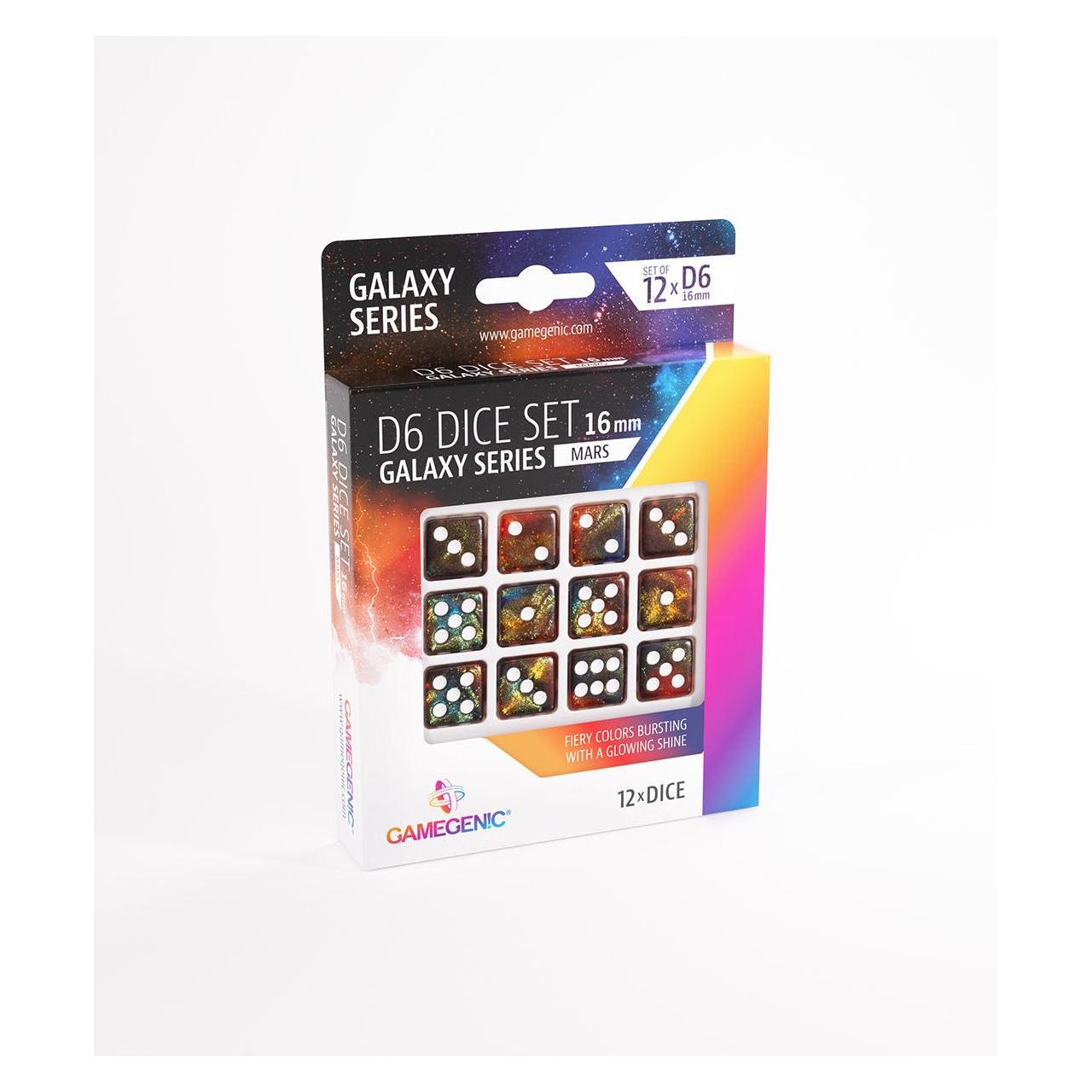 Gamegenic Set de 12 Dés D6 - Galaxy Series : Mars (GGS50020)