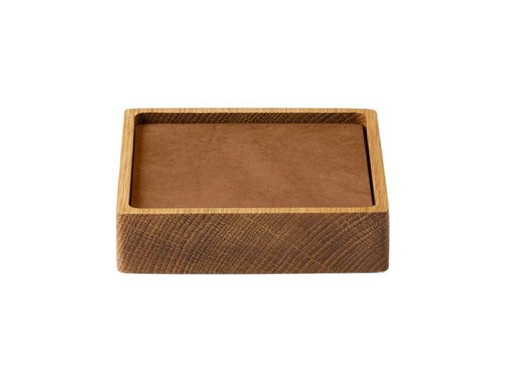 LIND DNA Set de dessous de verre Wood Box Nature-chêne, carré, S, Nupo nature, 9 pièces