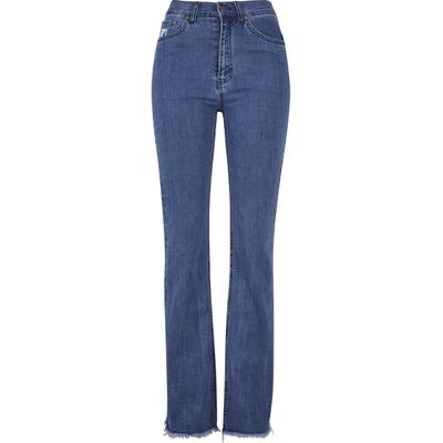 Bequeme Jeans KARL KANI "Karl Kani Damen", Damen, Gr. 30, Normalgrößen, vintage indigo, 100% Baumwolle, unifarben, Jeans