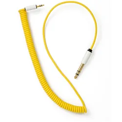 MyVolts ACV18YE - Candycords - audiocable 3563 curly yellow (AUX Kabel), Audiokabel