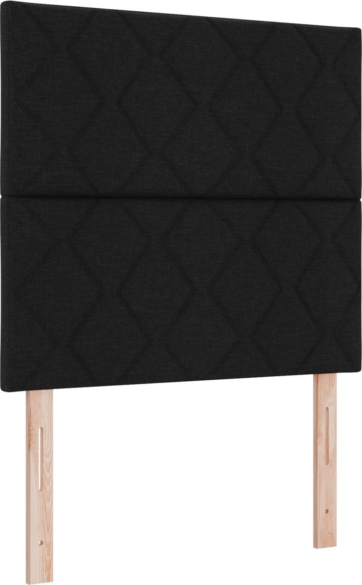vidaXL Hoofdbord - Zwart - Stof