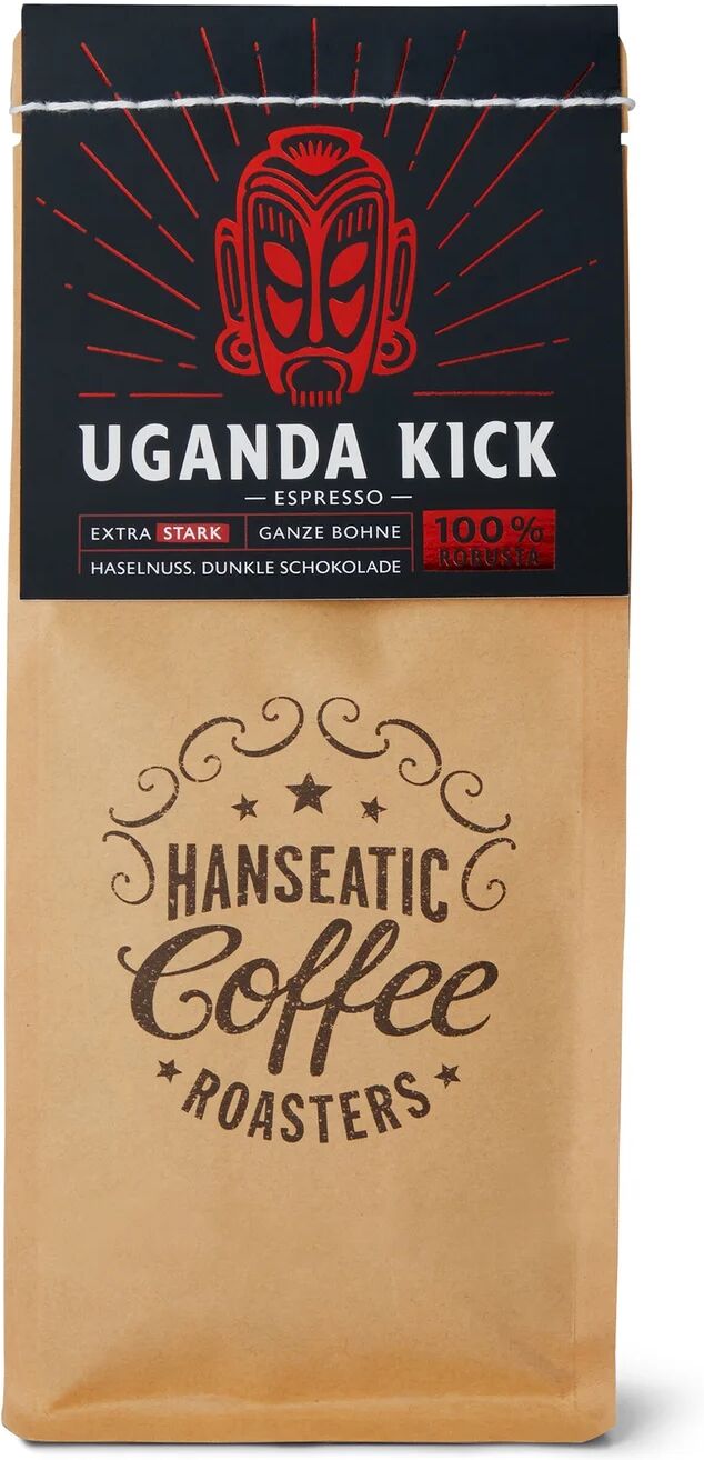 Hanseatic - Uganda Kick Espresso - 250 g Ganze Bohne - Intensität: 6/6
