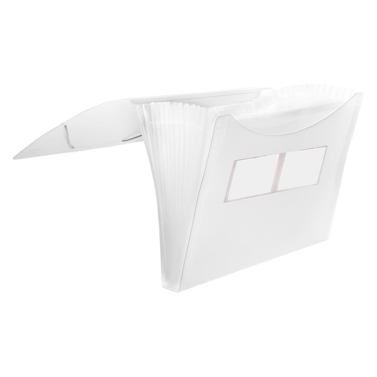Foldersys Fächermappe A4, PP, 12 Taschen, transparent, VE 1 Stück, 7000104 (A4) (70001-04)