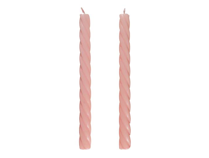 Stabkerze TWISTED 2er-Set 2 x 26 x 2cm Rosa