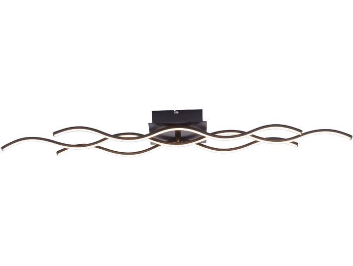 JUST LIGHT LED Deckenleuchte WAVE , schwarz, 1, H: 8cm, 1 Stk., Leuchten, LED Deckenlampe, LED Deckenleuchte