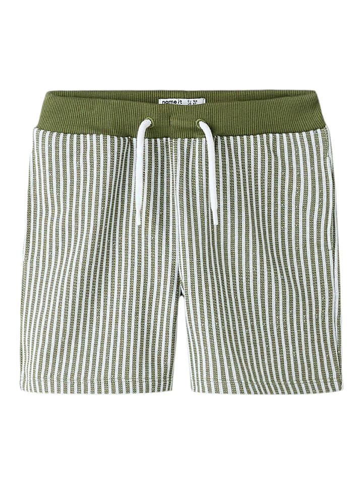name it Shorts "Hans" in Khaki/ Weiß - 116