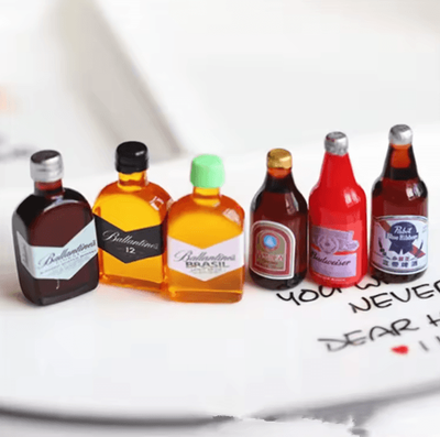 Inspire Curations Miniature Beer Glass Set (10PCS) Realistic Dollhouse Bar Cups Resin Decor random Mixed C