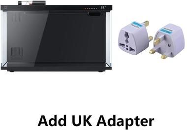 Uplifted Goods Smart Desktop Fish Tank With Remote Feeding And LED Lighting uk Adapter