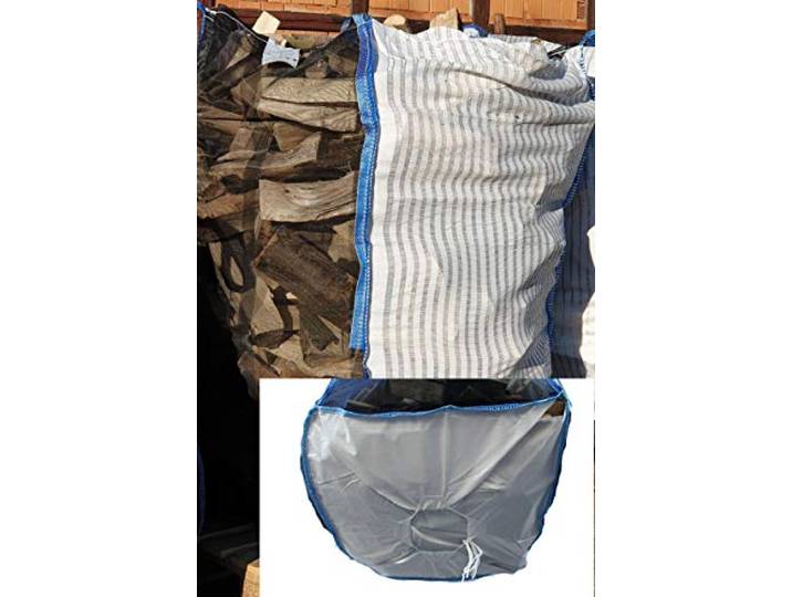 5 x Profi - Holzbag Big Bag für Brennholz Scheitholz Kaminholz Woodbag Brennholzsack Netz BigBag, 100 * 100 * 160cm mit Sternboden vom Hersteller