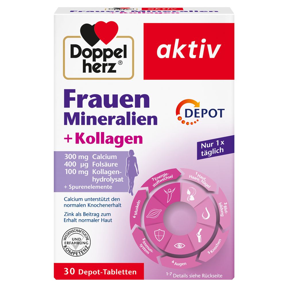 Doppelherz Frauen Mineralien+Kollagen Depot Tabl. 30 St Tabletten