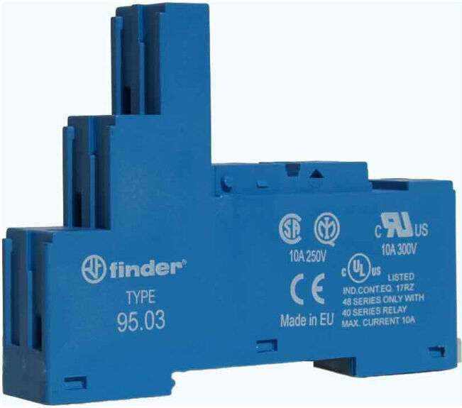 Finder Douille à vis bleue pour rel.40.31,41.31 95.03 (9503)