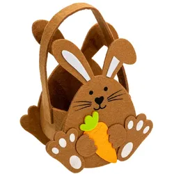 Filz-Körbchen "Hase", braun, 15 x 8 x 20 cm