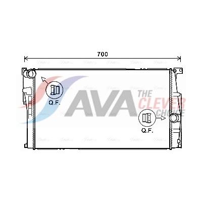 AVA CLEVER CHOICE Kühler, Motorkühlung bw2455 für BMW