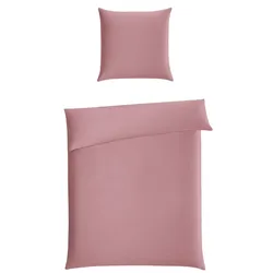 Casea Satin-Bettwäsche Barcelona 155 x 220 cm Satin Rosa Altrosa