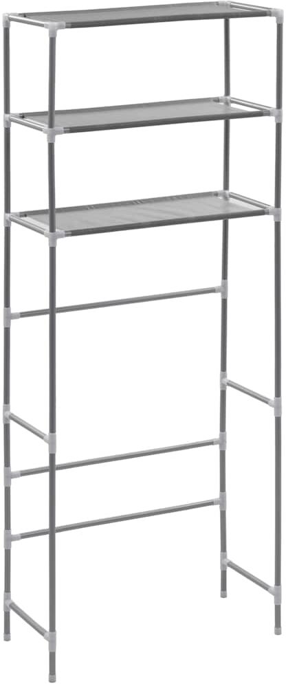 vidaXL Support de rangement à 3 niveaux Argenté 69x28x169 cm