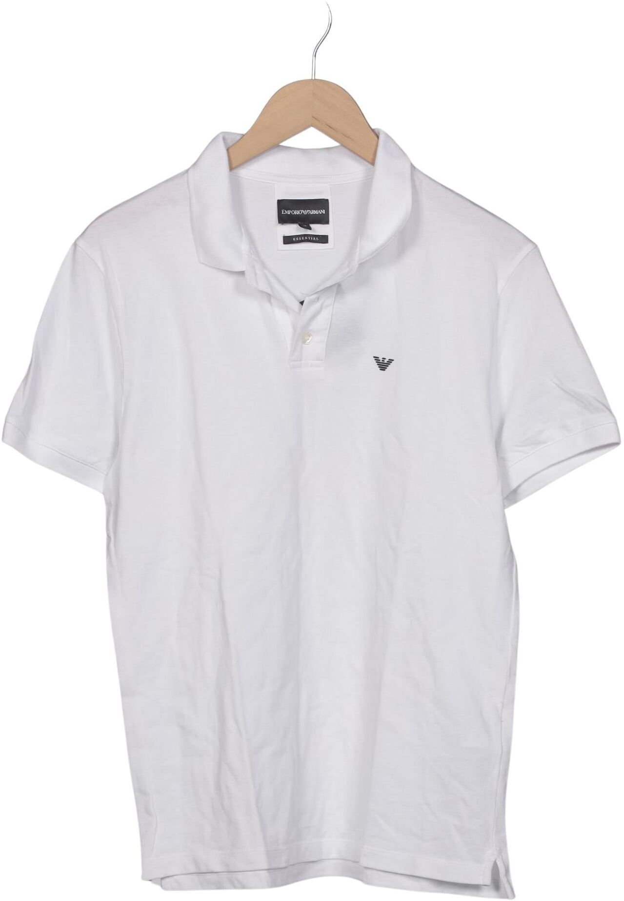 Giorgio Armani Emporio Armani Herren Poloshirt, Weiß, Gr. M, Elasthan / Baumwolle - Second Hand