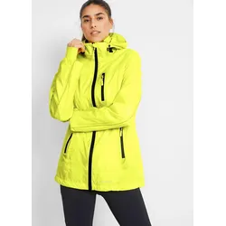 bonprix wasserabweisende reflektierende Funktions-Jacke, gelb, Gr.46, Neon Funktions-Jacke mit vielen Reißverschlusstaschen, bequem geschnitten