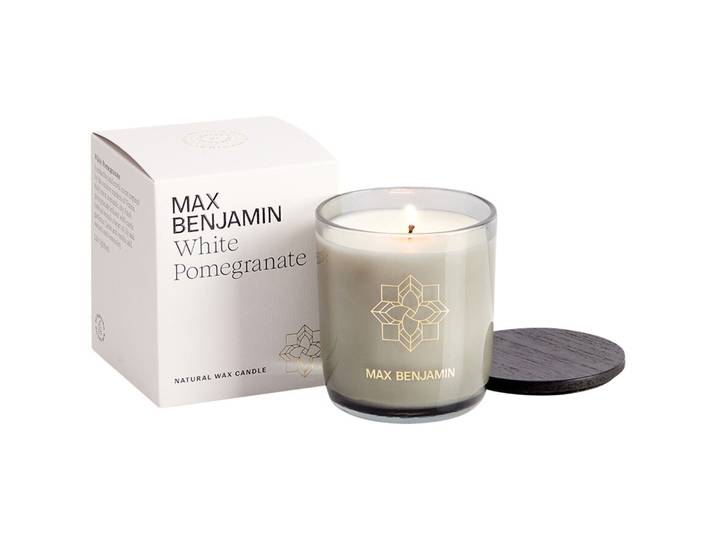 Duftkerze Max Benjamin White Pomegranate - Farbe: transparent - Material: Glas/Wachs/Holz - 236