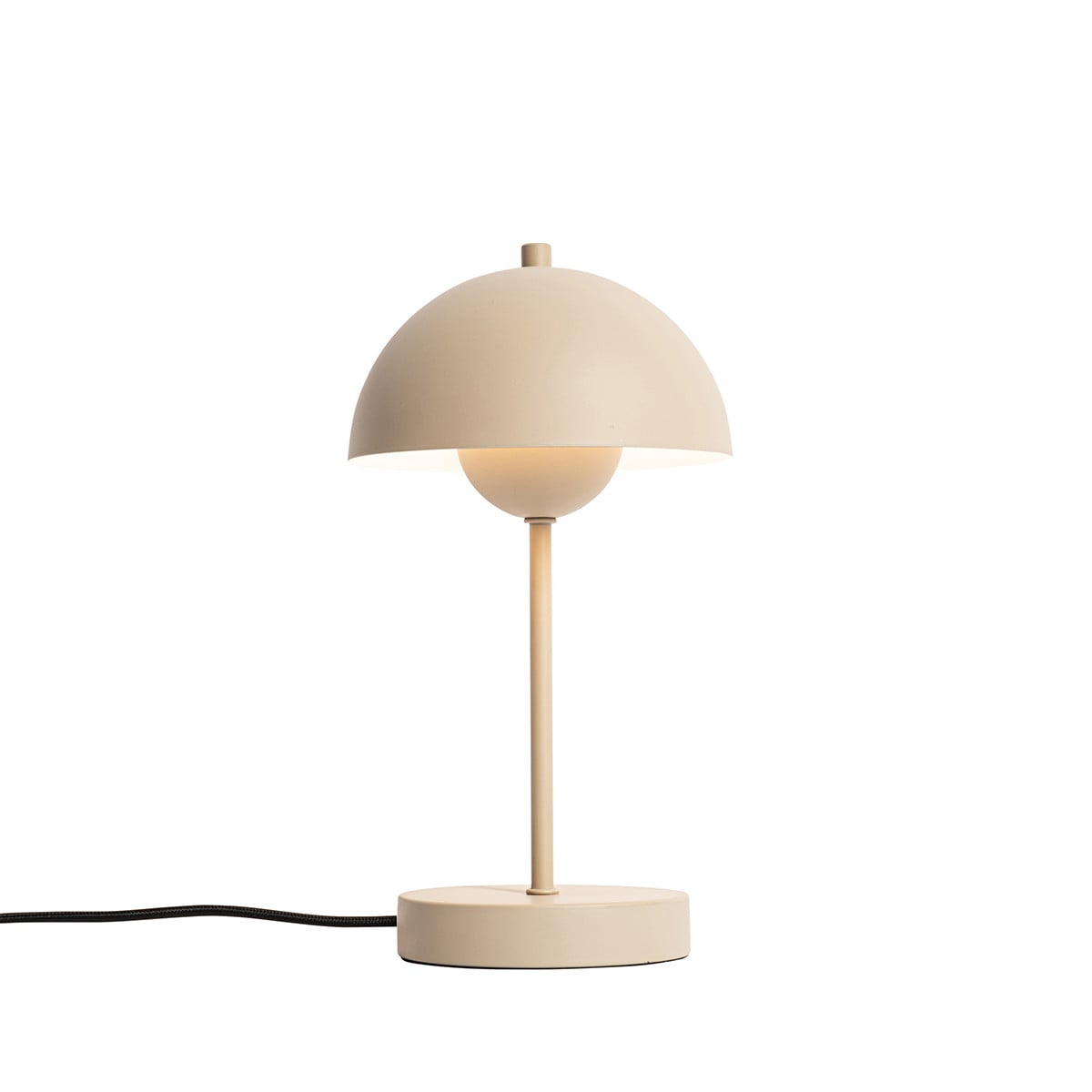 Qazqa Retro Mushroom Tafellamp - Beige - Dimbaar