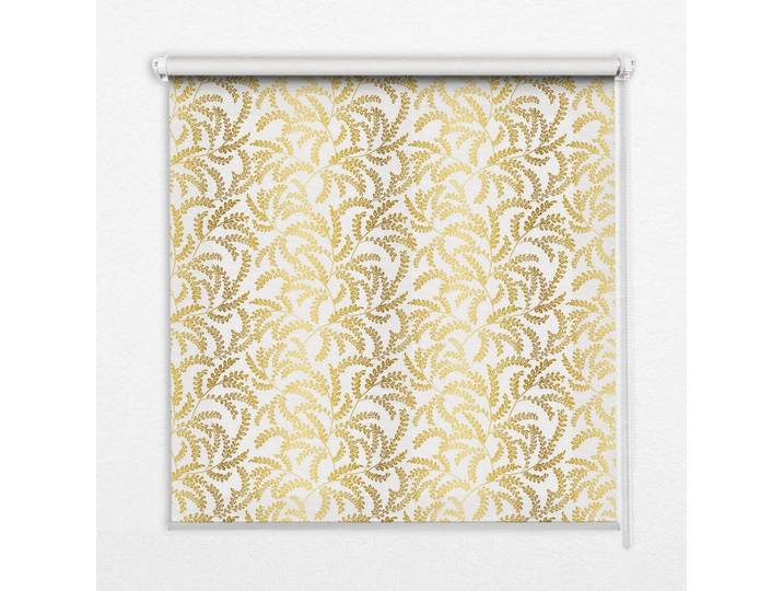 Tulup Innenrollo - Fensterrollo - Rollo - 150x140 cm - Goldene Zweige, Gelb, Kunststoff, Rechteckig, 150x140x0.5 cm, Heimtextilien, Vorhänge, Rollos