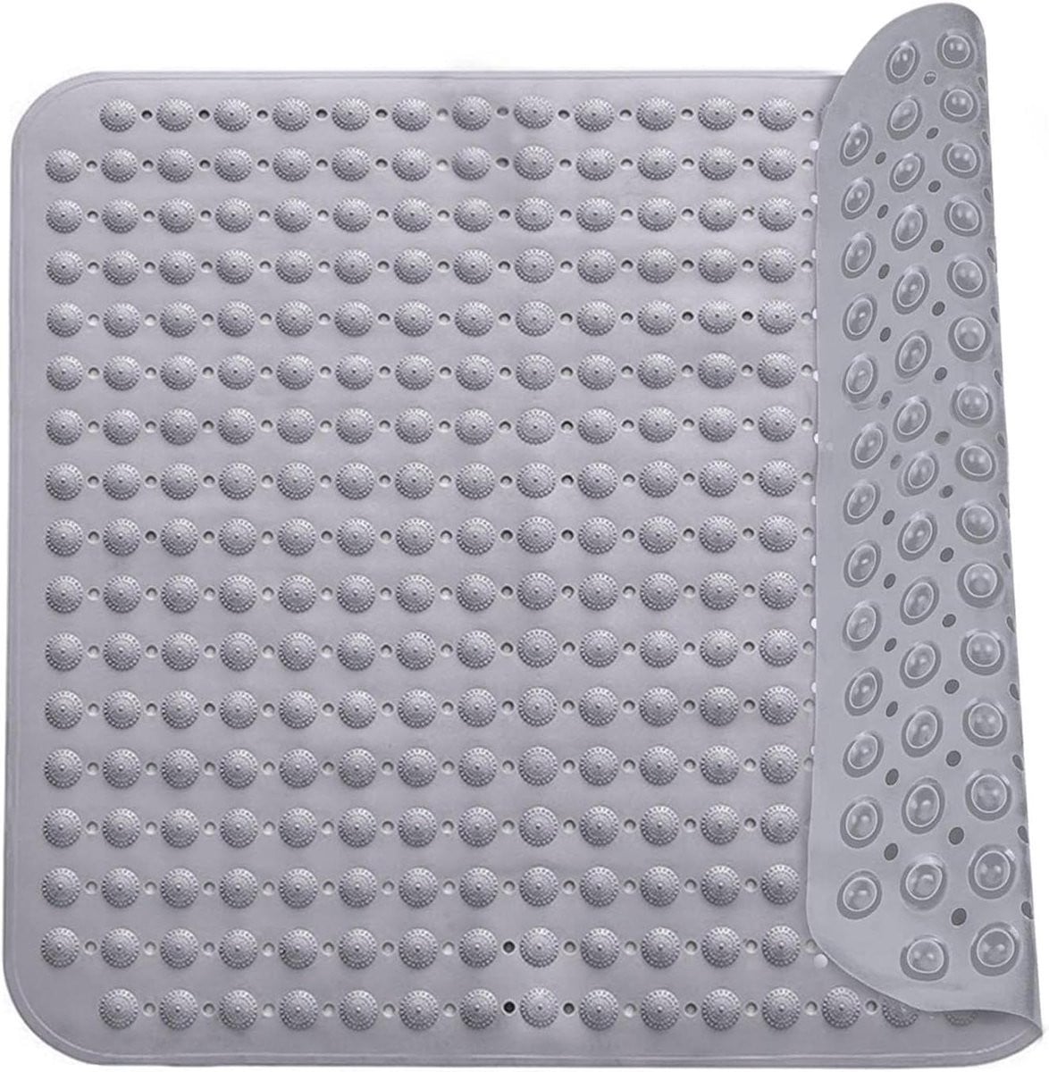 Grijs Vierkante Douchemat met Antislip Zuignappen - 48 x 48 cm