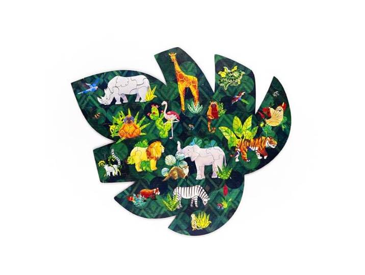 Puckator - Dierenpuzzel van hout, meerkleurig, JIG08