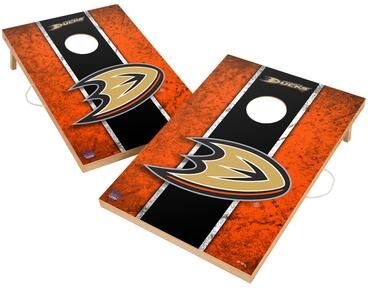 Skip's Garage Vintage Anaheim Ducks NHL Regulation 2x4 Cornhole Set