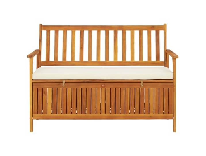 KGPWRCVD Garten Aufbewahrungsbank Akazienholz Massiv 120 x 63 x 84 cm