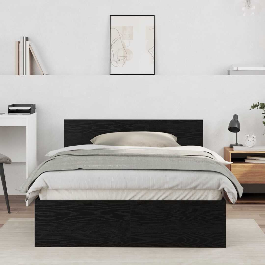 Latitude Run Bed Frame Black Oak Small Double (4')