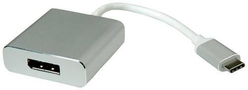 Roline 12.03.3220 USB-C / DisplayPort Adapterkabel [1x USB-C Stecker - 1x DisplayPort Buchse] Silber 0.10m