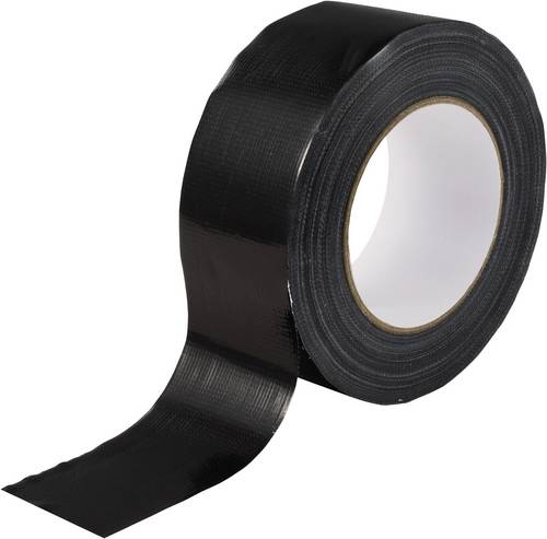 TOOLCRAFT TO-10917636 Gewebeklebeband Black (L x B) 50m x 50mm 1St.