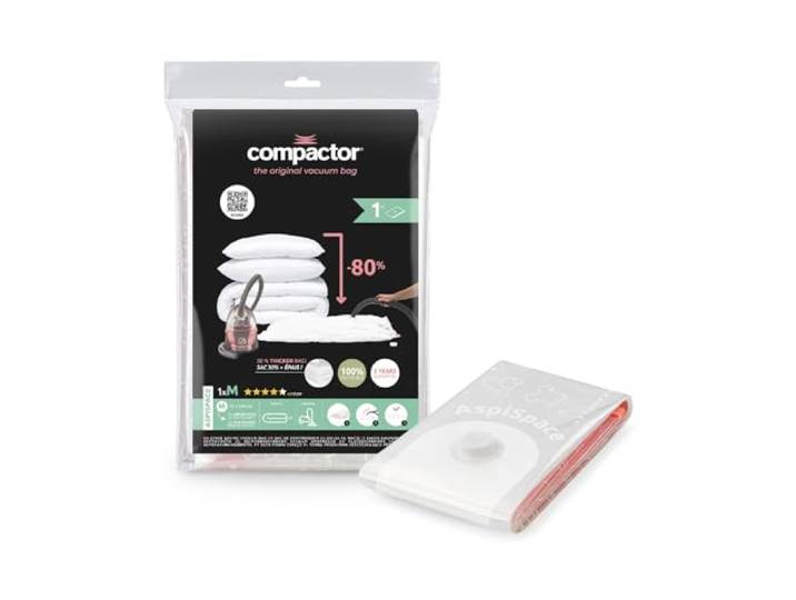 Compactor - sac de rangement sous vide\, M 90 x 55 cm Sac de rangement sous vide M 90x55 cm compatible avec aspirateur pour vêtements\, couettes et oreillers.