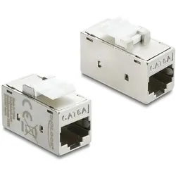 DELOCK Keystone Modul Kupplung RJ45 BU < BU Cat.6A Metall si