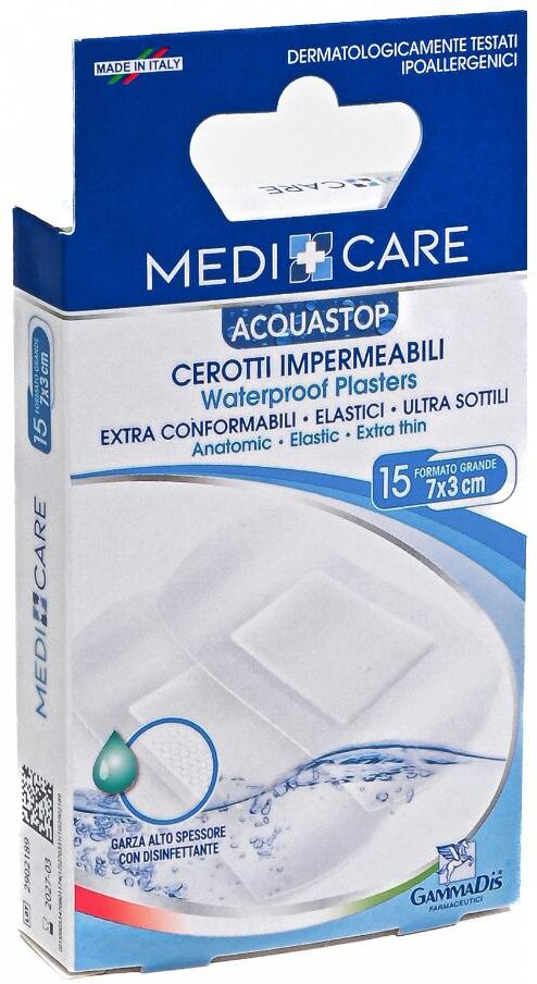 GAMMADIS FARMACEUTICI Srl Cerotti Antiacqua Grandi 15 Pezzi - GammaDis - Cerotti idrorepellenti