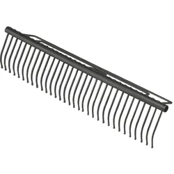 Siena Garden Gartentalente Rechen 32 Zinken , 60cm Breite, Gerätekopf aus  Stahl pulverbeschichtet in anthrazit