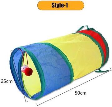 Inspired Finds Foldable Colorful Cat Tunnel Play Tube For Interactive Indoor Fun adventure Crawl Tube