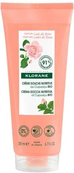Klorane Crema Doccia Distensivo Latte di Rosa 200 ml