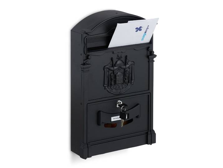 Antiker Briefkasten Schwarz