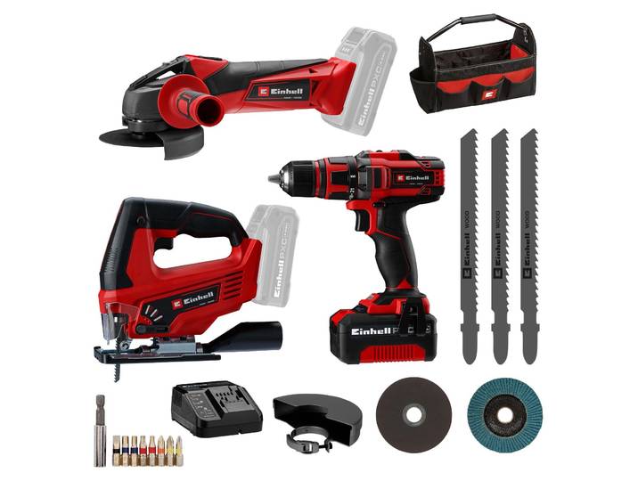 Einhell Power Toolkit TE-TK 18/3 Li Kit (JS+CD+AG) 4257241