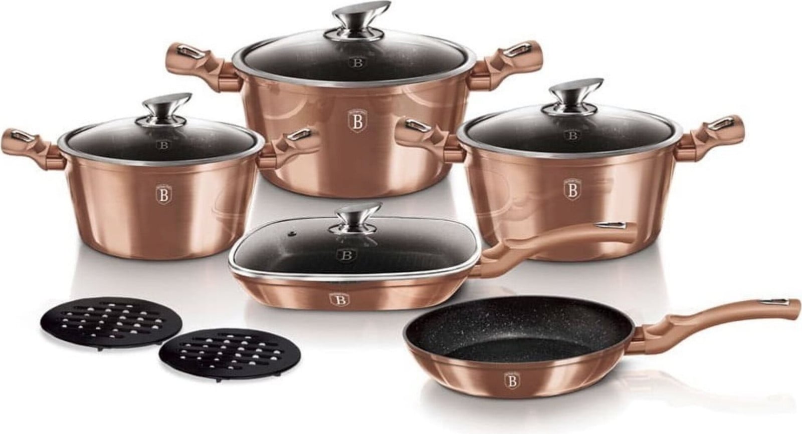 Berlinger Haus Komplet Garnków 11-elementen Metallic Line Rosegold BH6191