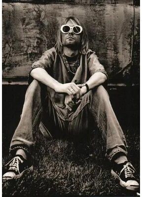 Uplift Treasures Kurt Cobain Retro Rock Music Canvas Wall Art 12 15.75 19.69 In Unframed